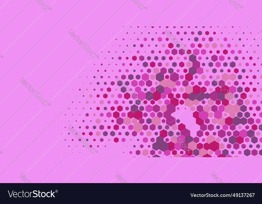 Geometric multi size hexagon with color