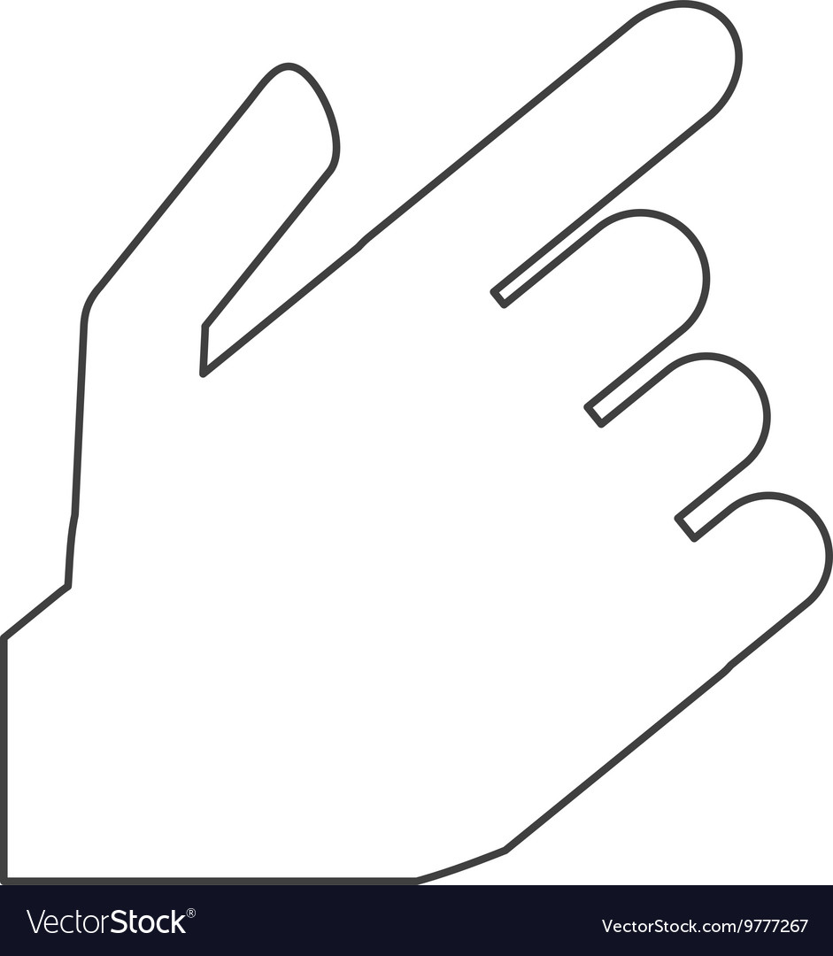 Hand pointing with index finger icon