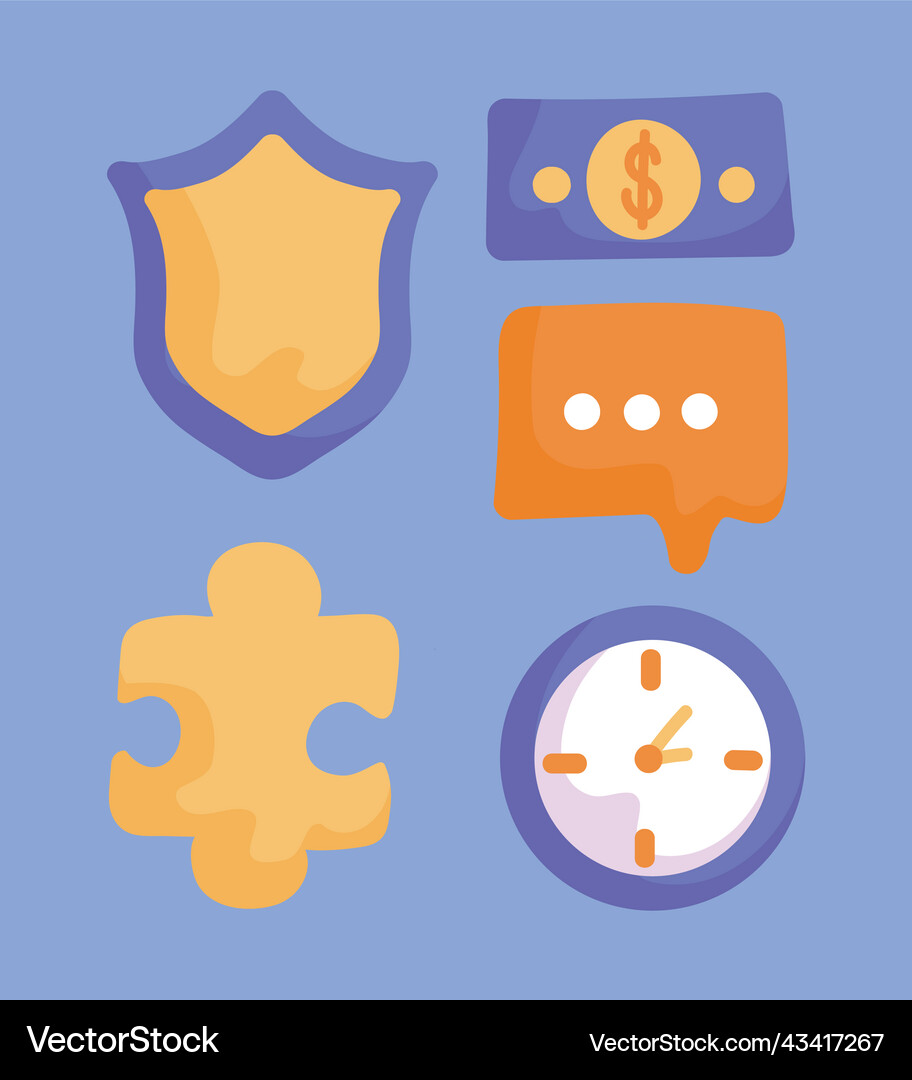 Icons Collection Business Royalty Free Vector Image