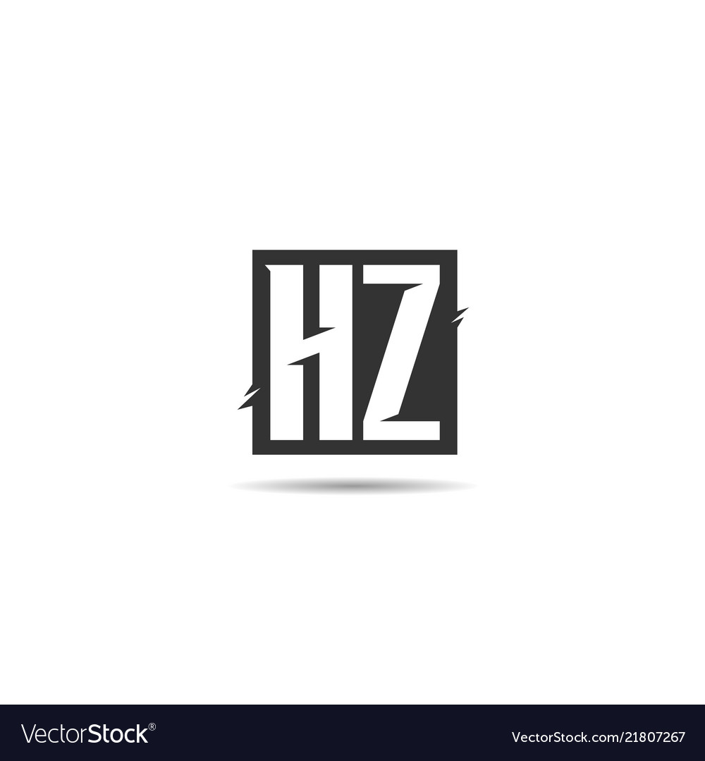 Initial Letter Hz Logo Template Design Royalty Free Vector 0247