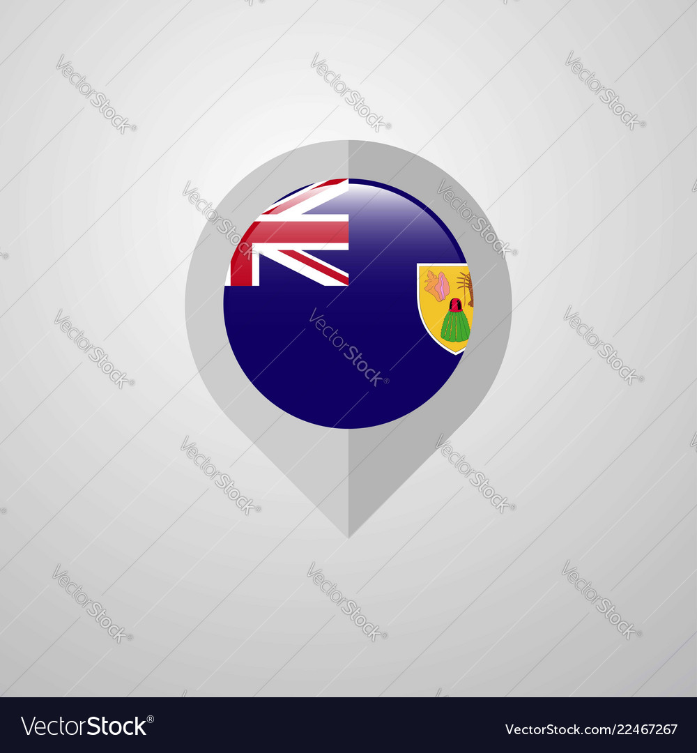 Map navigation pointer with turks and caicos