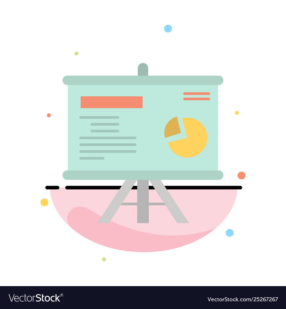 Presentation board projector graph abstract flat vector image Presentation board projector graph abstract flat