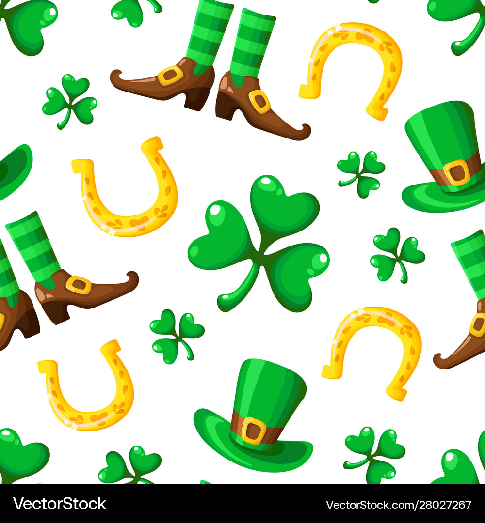Saint patrick day seamless pattern Royalty Free Vector Image