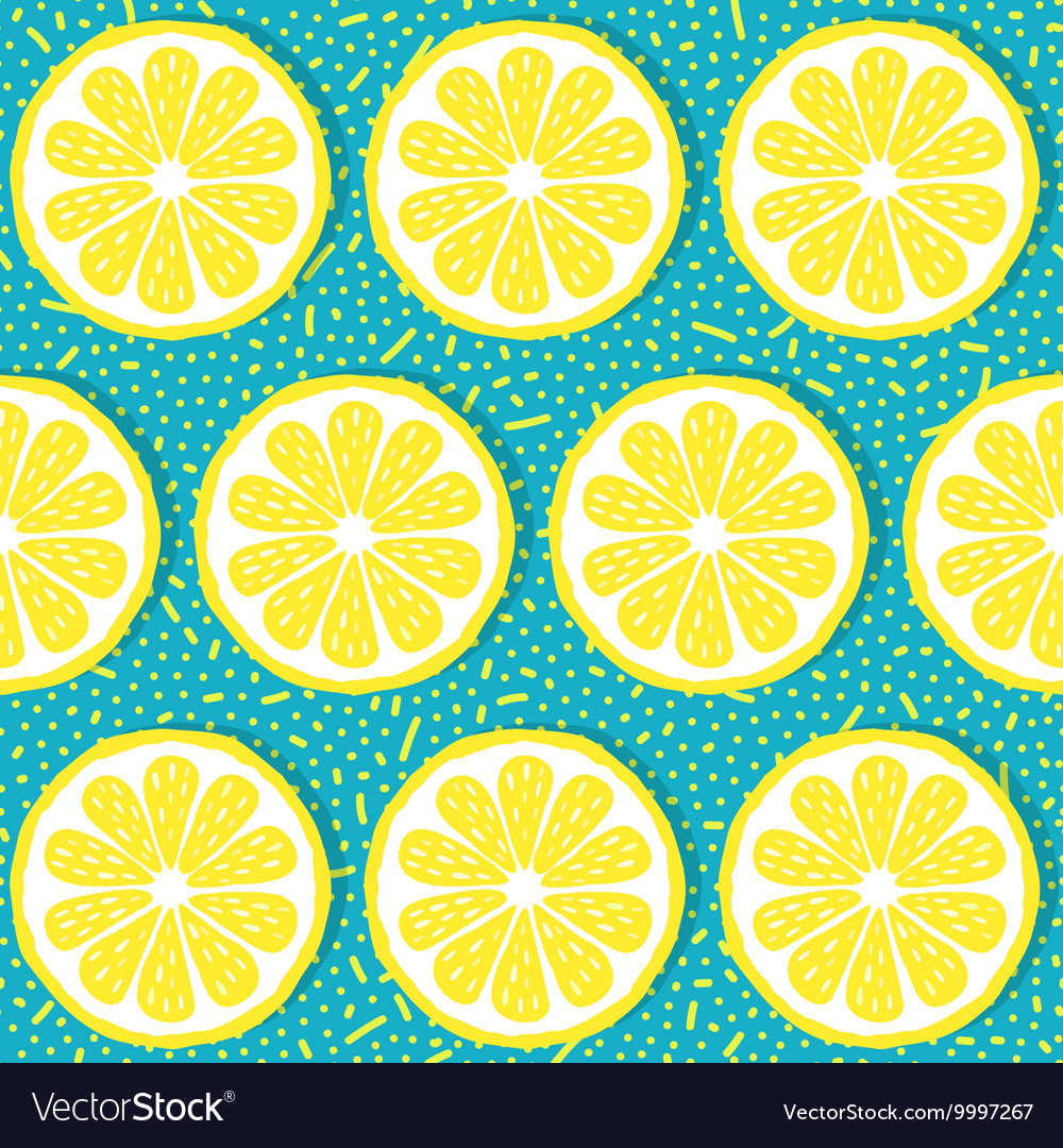 Seamless pattern with lemons