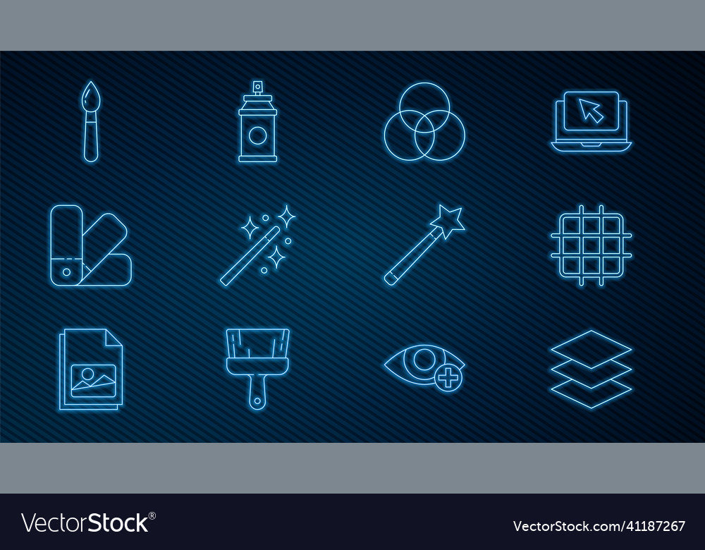Set line layers grid graph paper rgb and cmyk vector image Set line layers grid graph paper rgb and cmyk