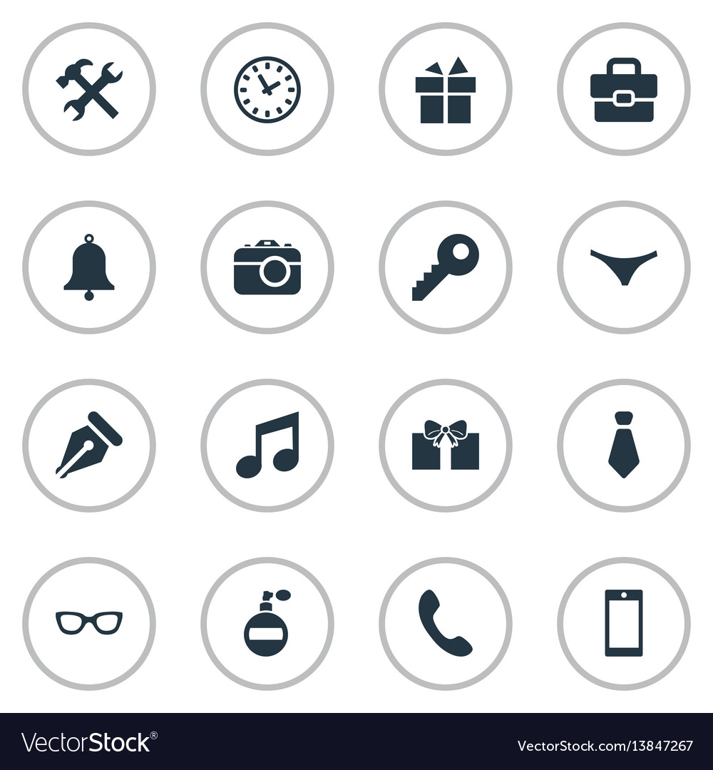 Set of simple icons element