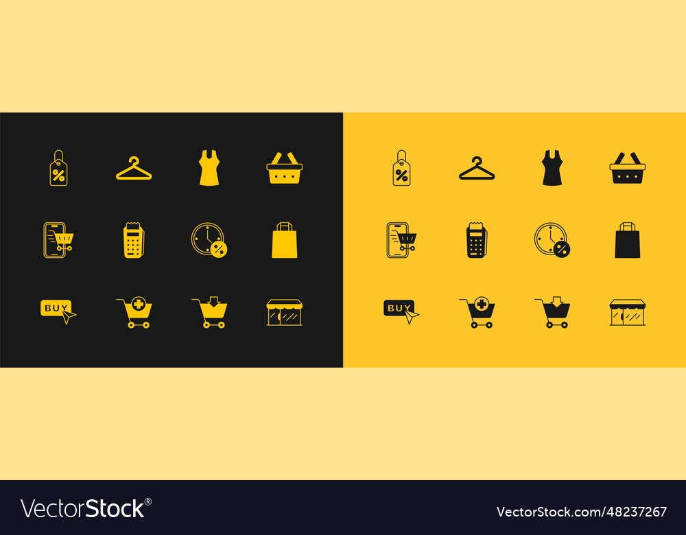 Set shopping basket add to cart clock and percent