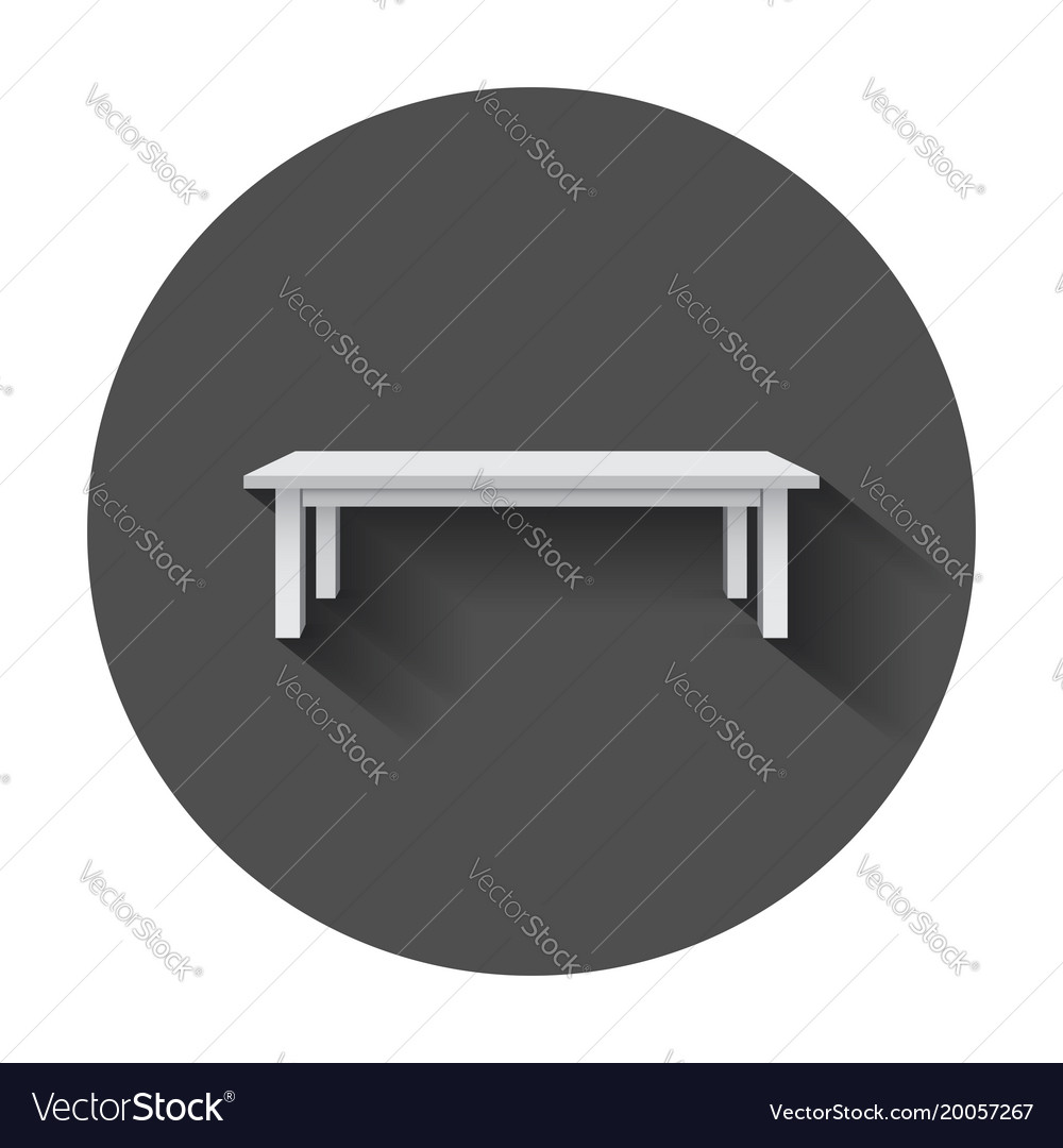 Table for object presentation empty white top