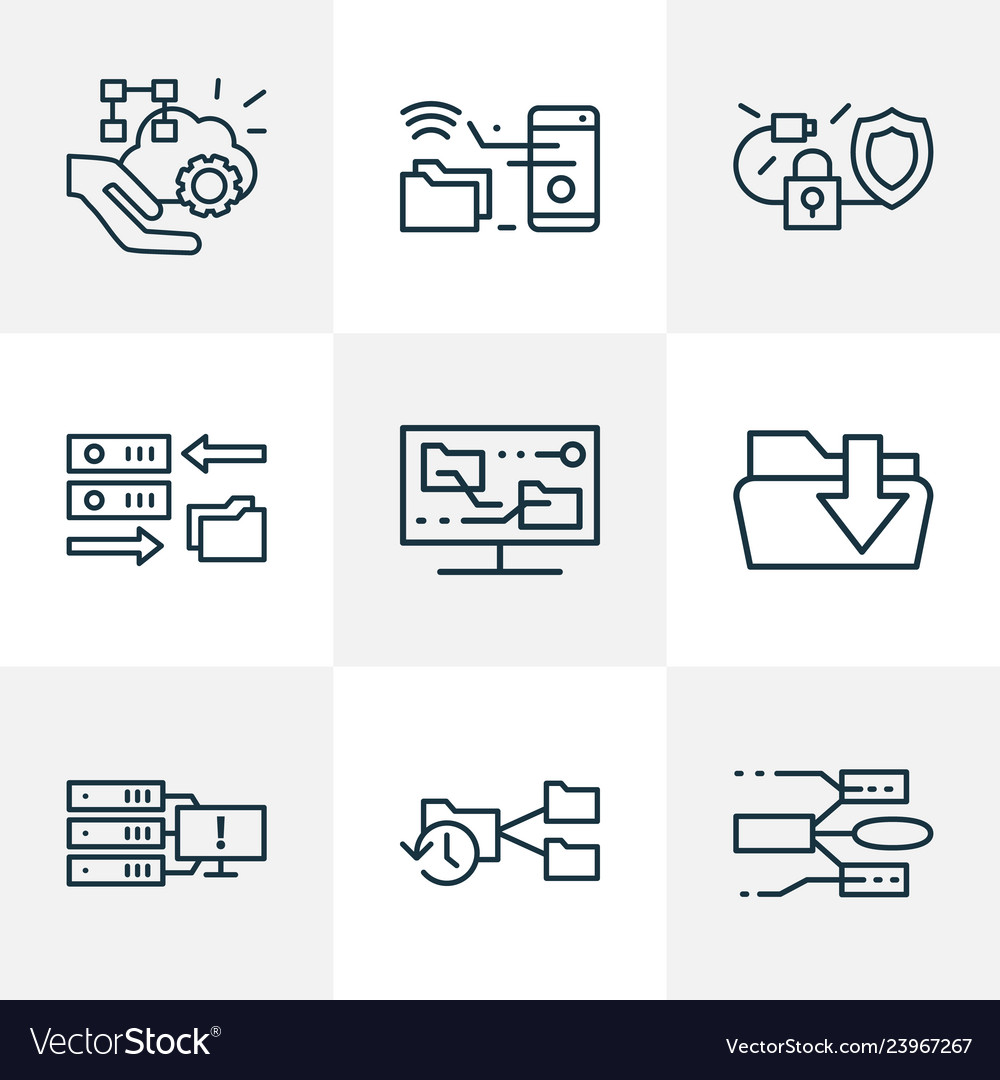 Tech Backup & Cloud Icons