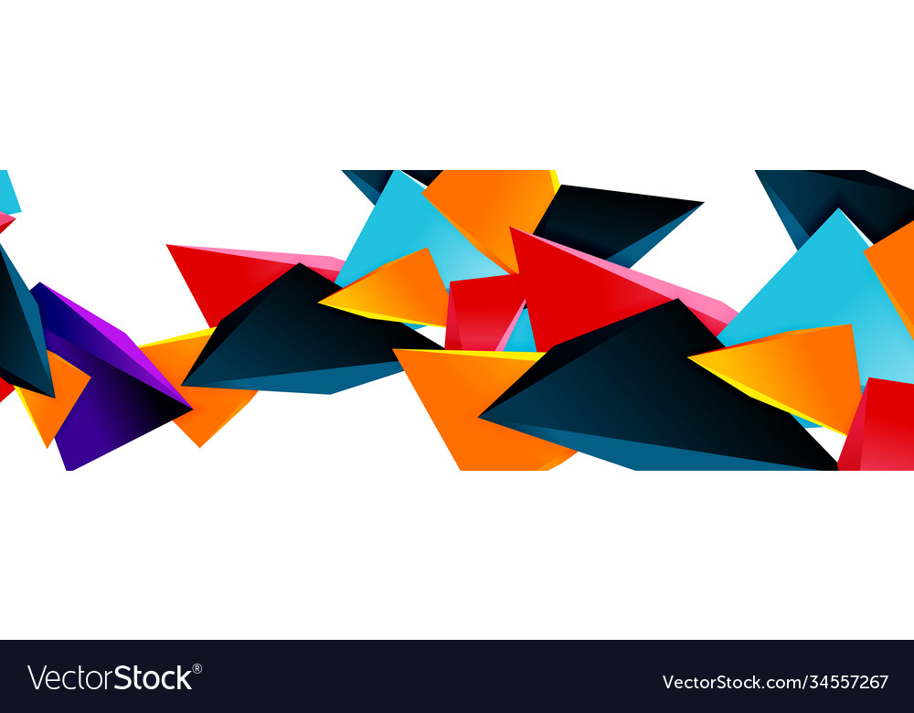 Triangle mosaic abstract background 3d triangular