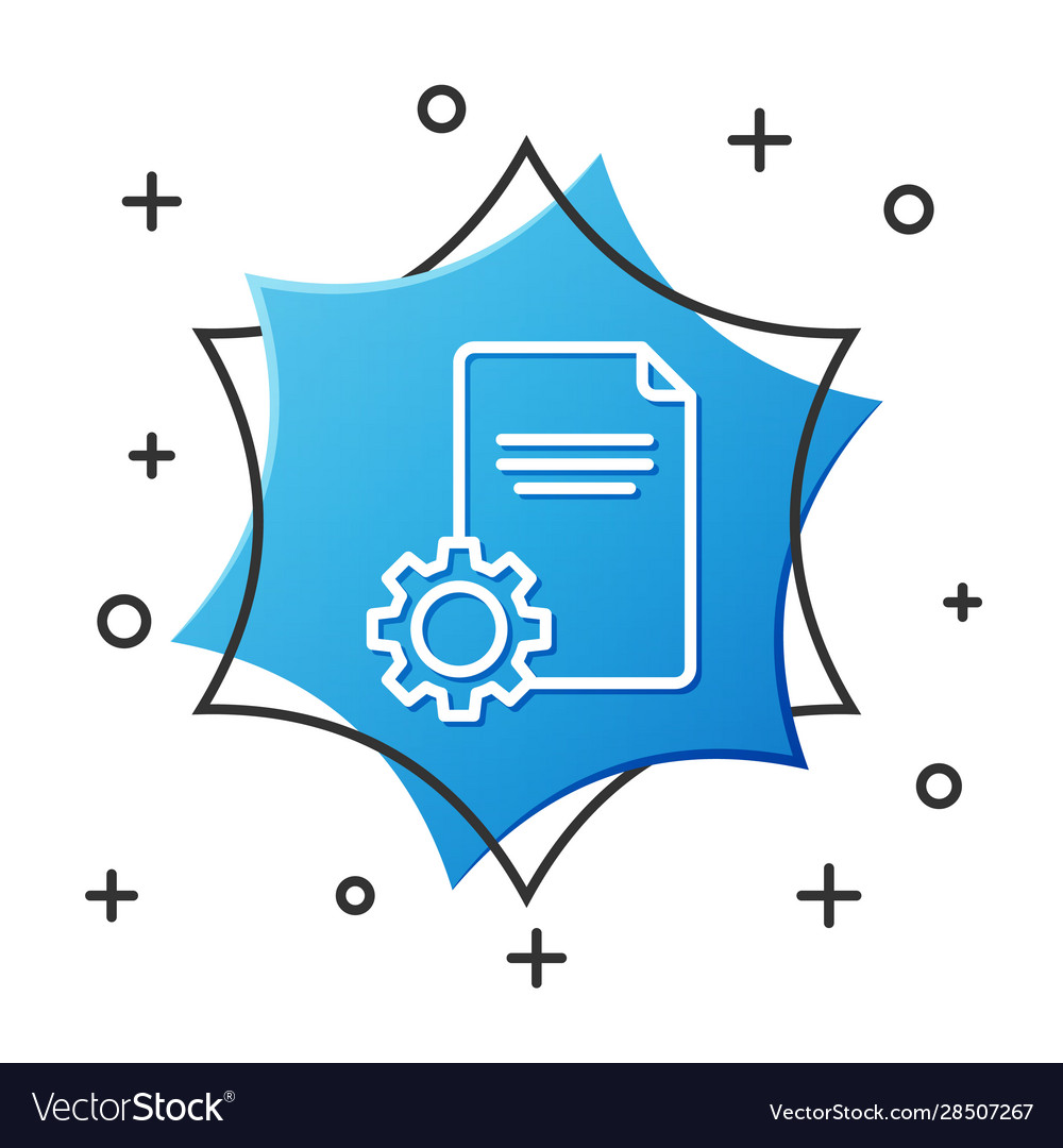 White line file document icon isolated on