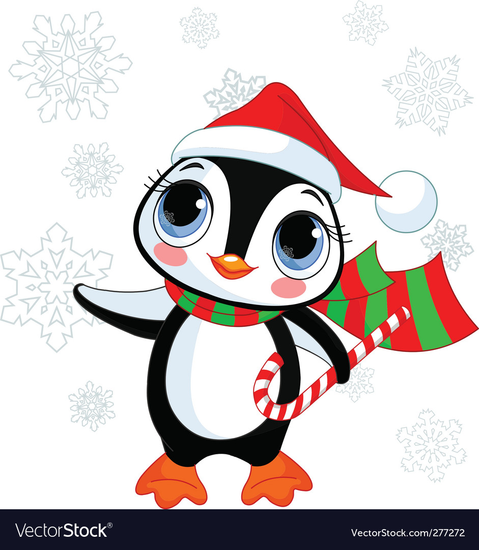 Download Cute Christmas penguin Royalty Free Vector Image