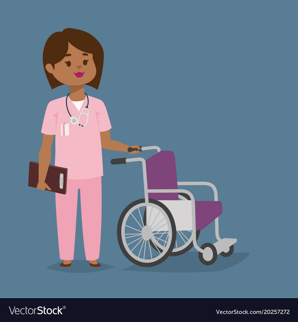 Doctor nurse character medical woman staff