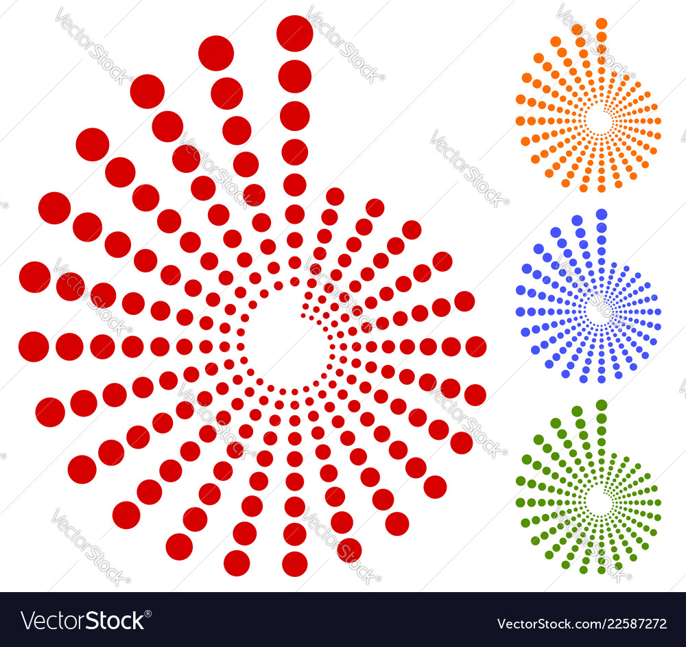 Dots circles circular motif element radiating Vector Image Dots circles circular motif element radiating