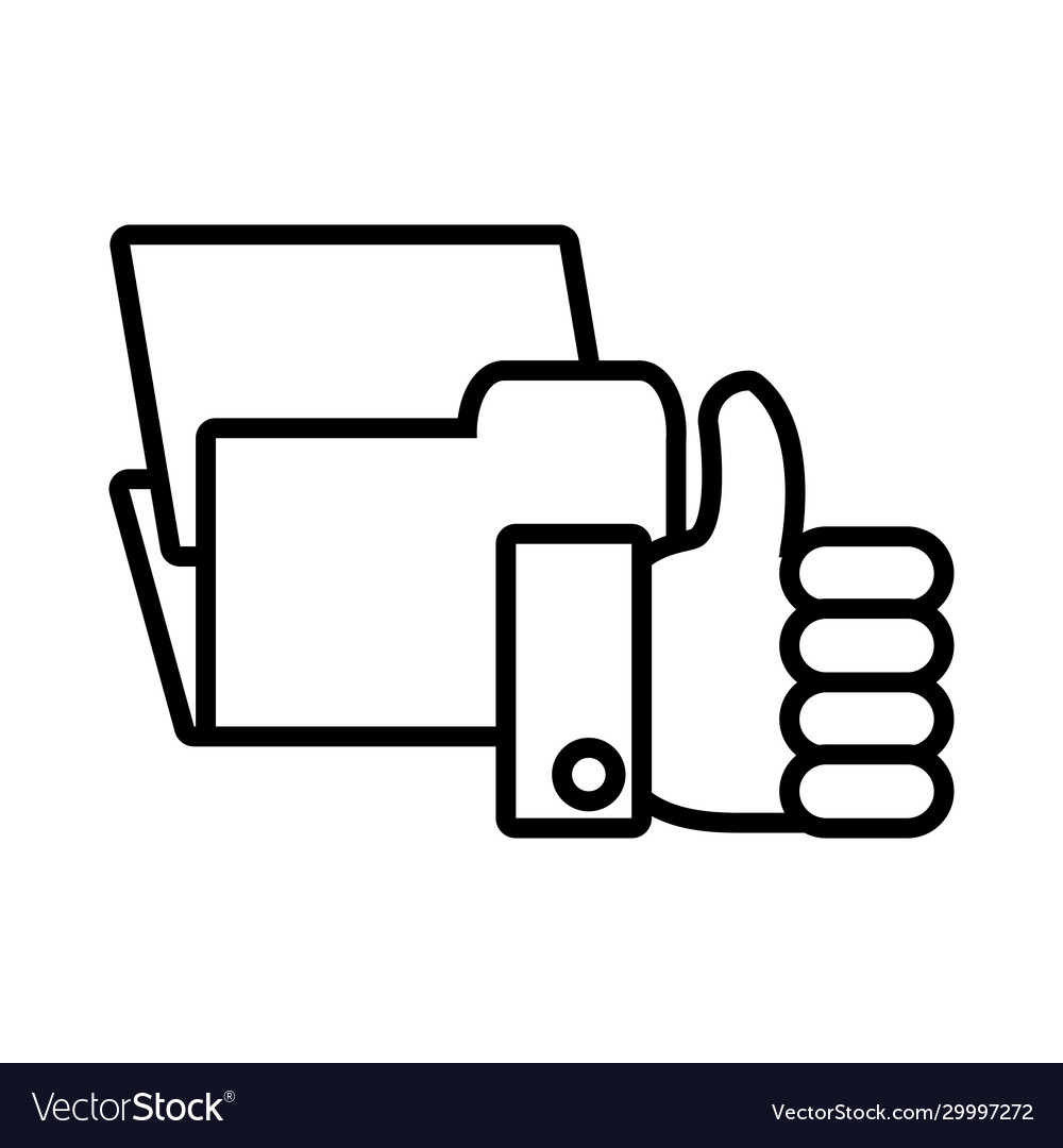 Folder with file sheet in white background Vector Image Folder with file sheet in white background