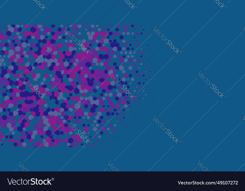 Geometric multi size hexagon with color
