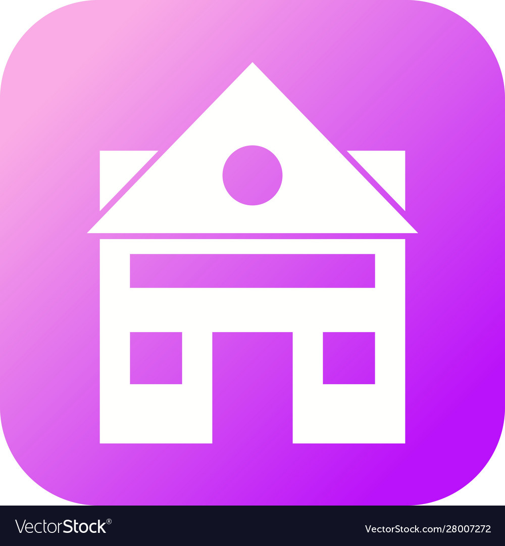 House Glyph Icon - Residential