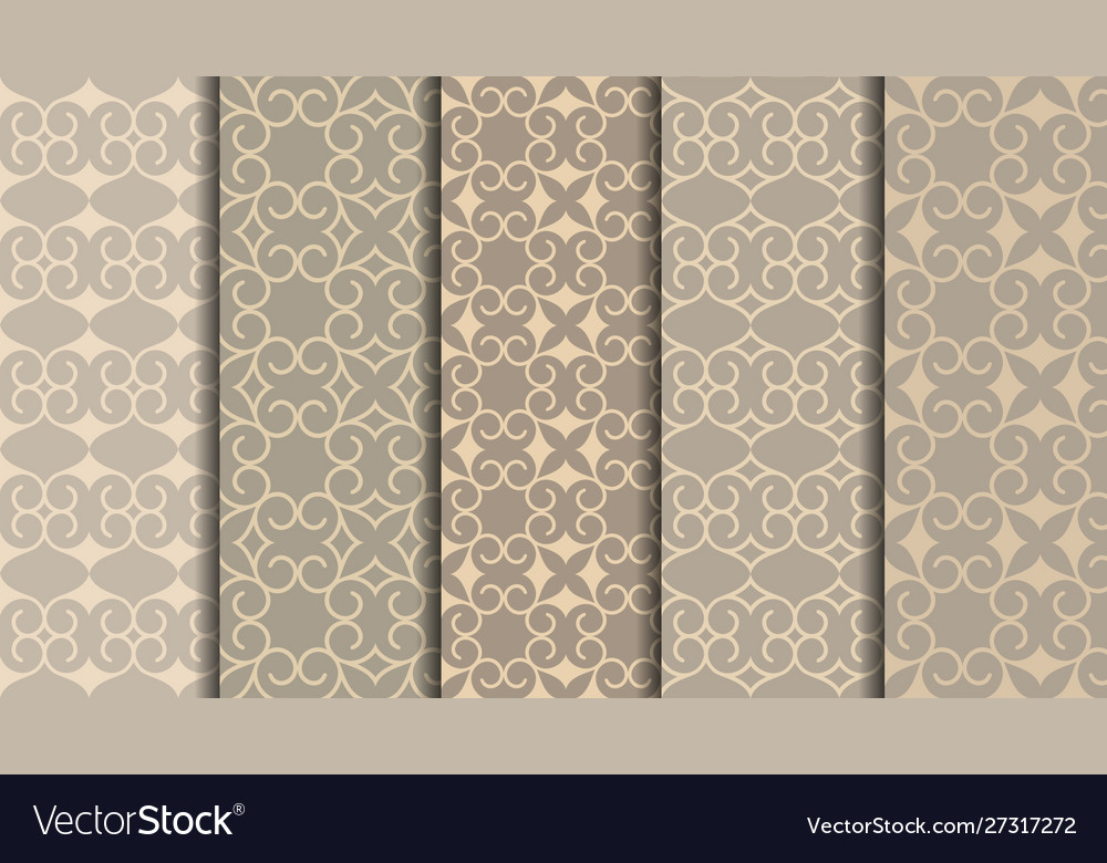Oriental patterns set traditional arabic carpet