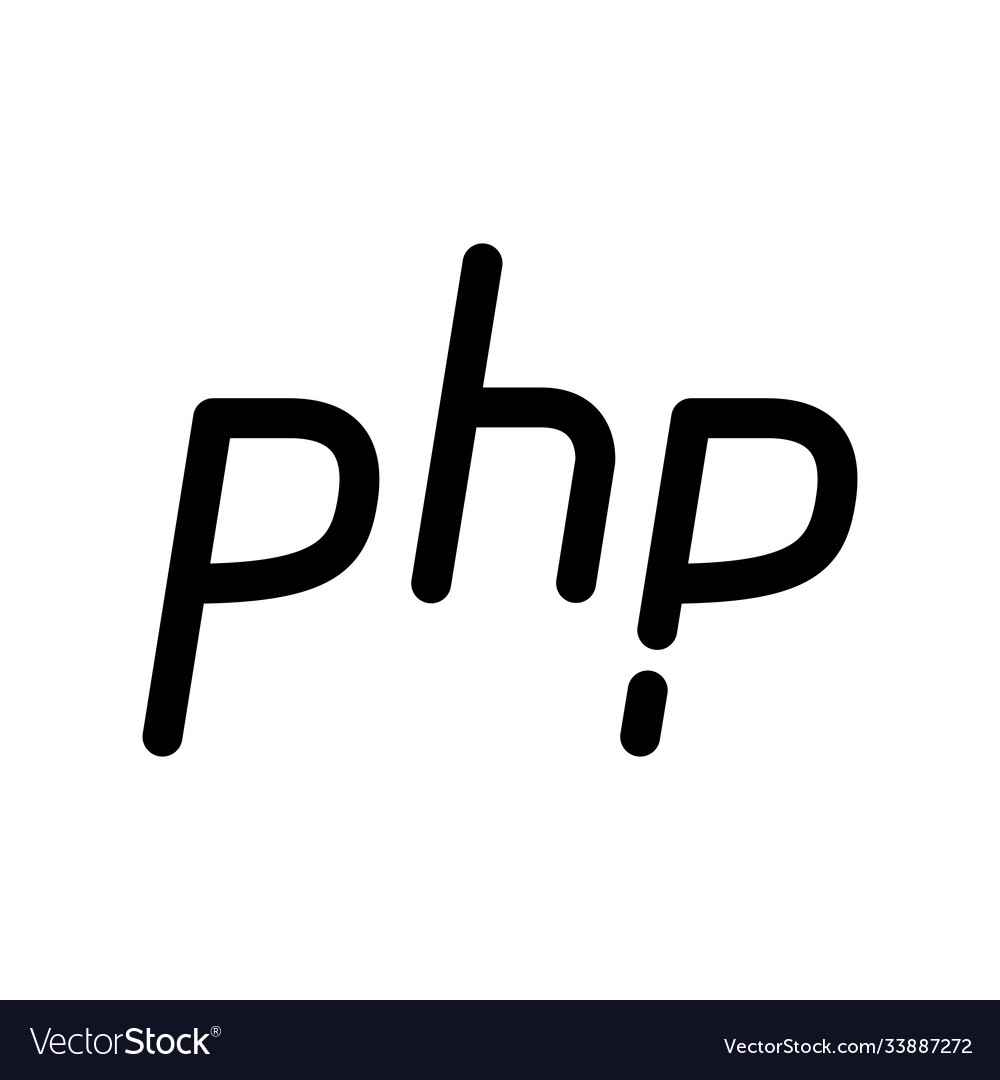 Php icon in outline style