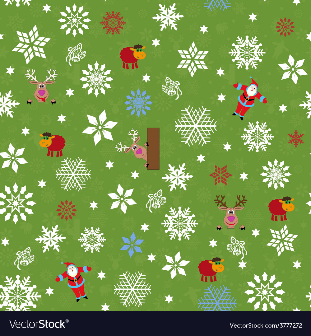 Seamless pattern for christmas motifs Royalty Free Vector