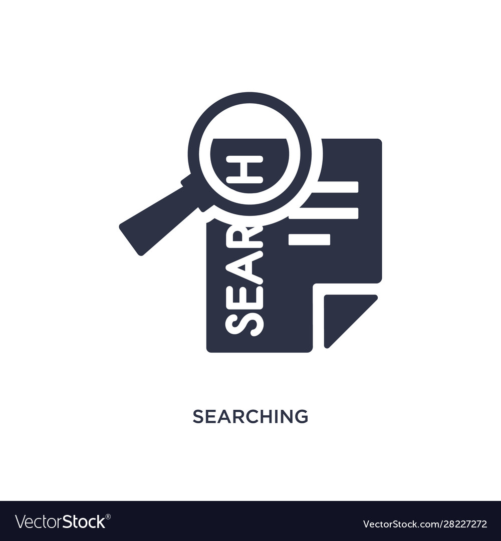 Searching icon on white background simple element