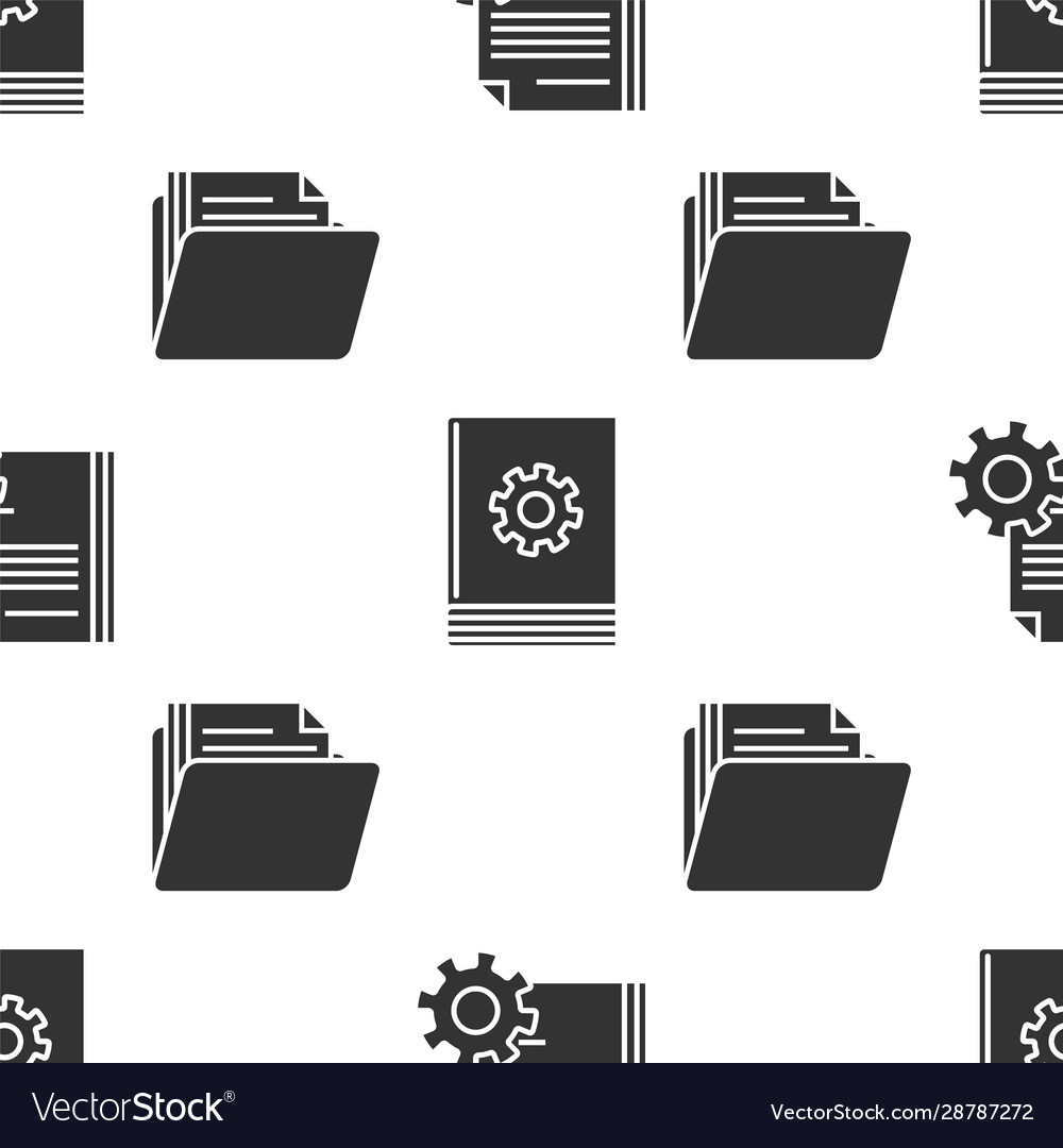 Set document settings with gears user manual vector image Set document settings with gears user manual