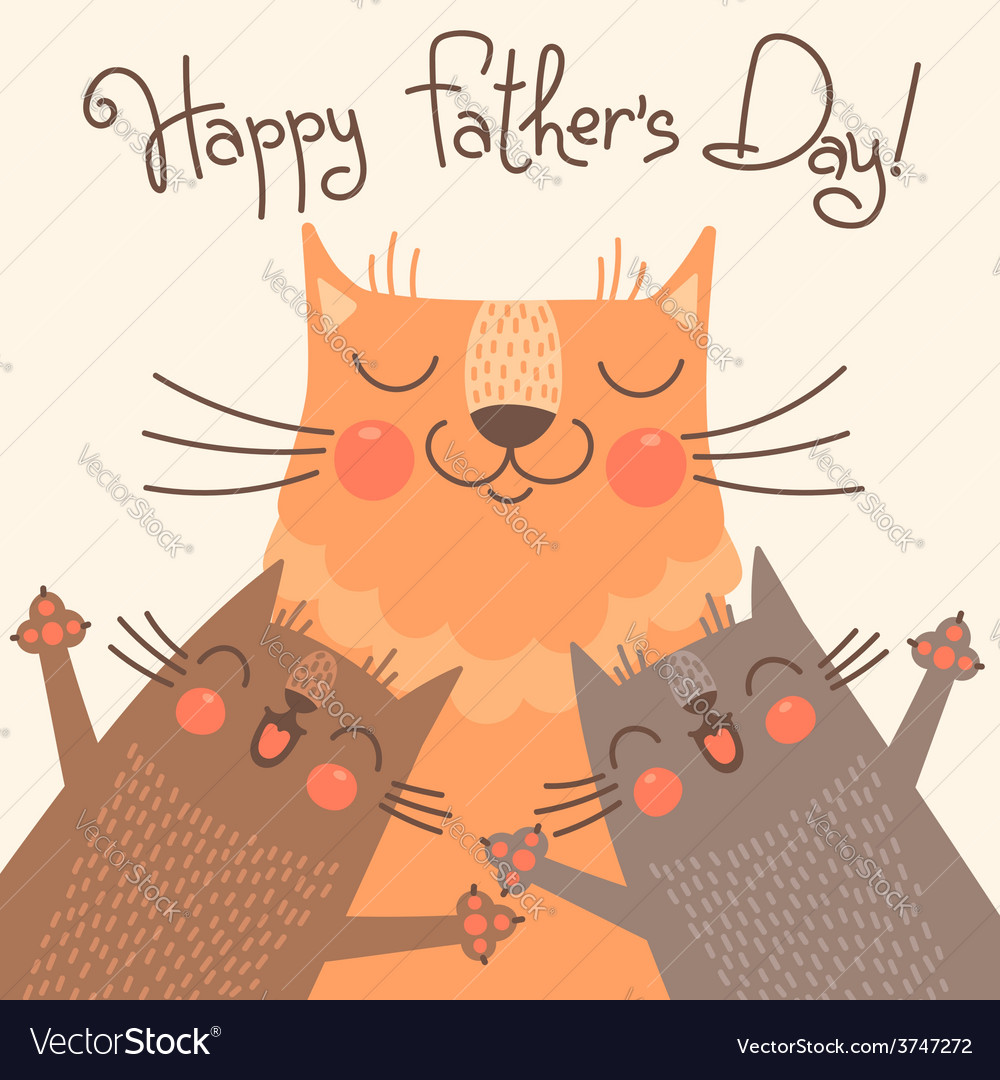 Cat happy fathers day top