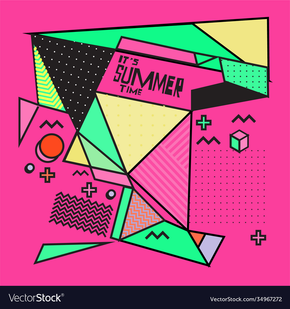Triangle geometric forms for summer design event