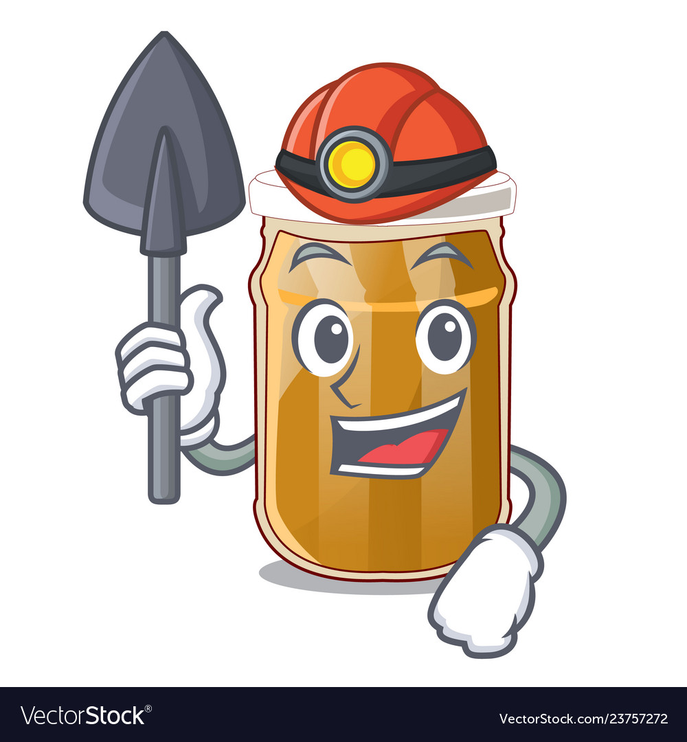 Mit Saft Mandelbutter Cartoon in einer Schüssel vector image Mit Saft Mandelbutter Cartoon in einer Schüssel