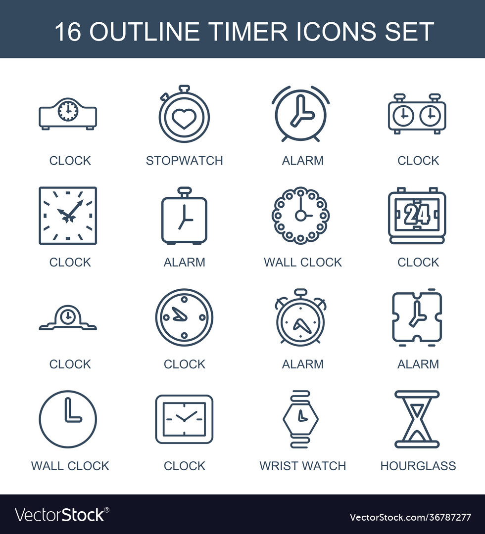 16 timer icons