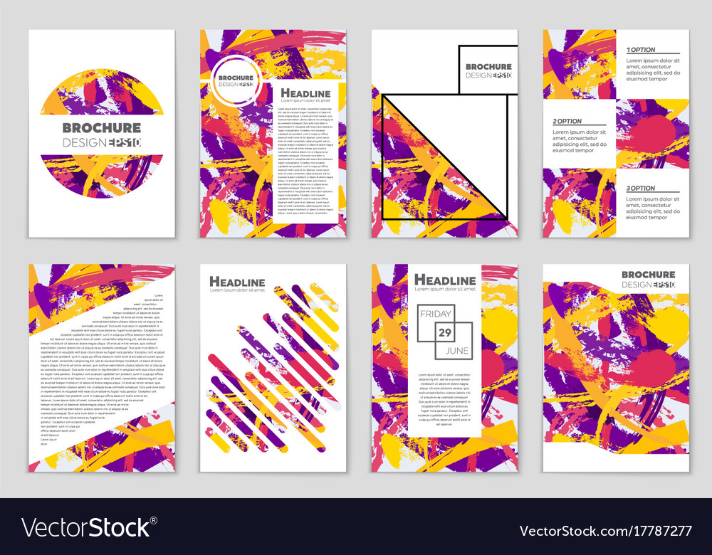 Abstract layout background set for art