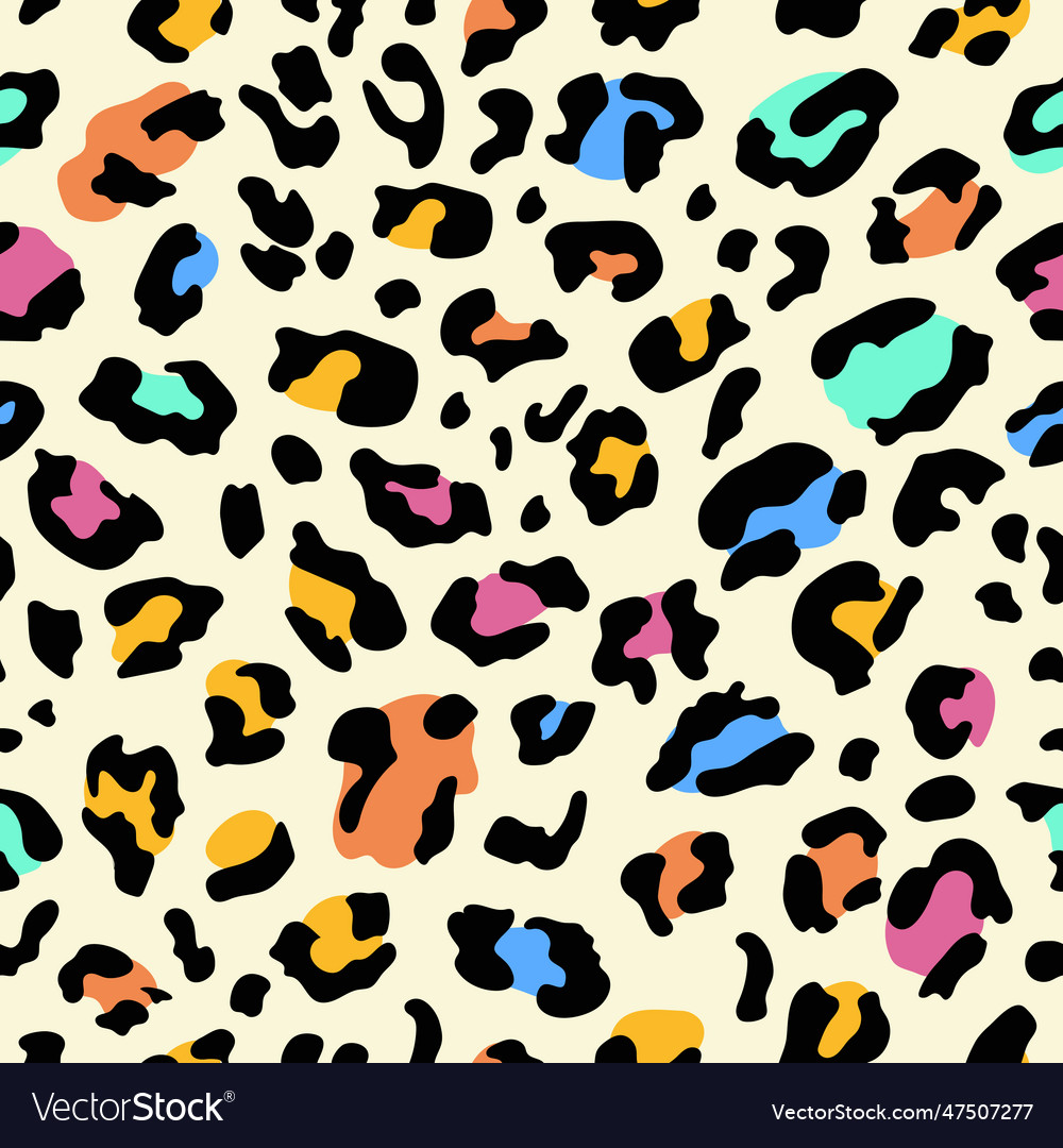 Abstract leopard skin print seamless pattern vector image Abstract leopard skin print seamless pattern