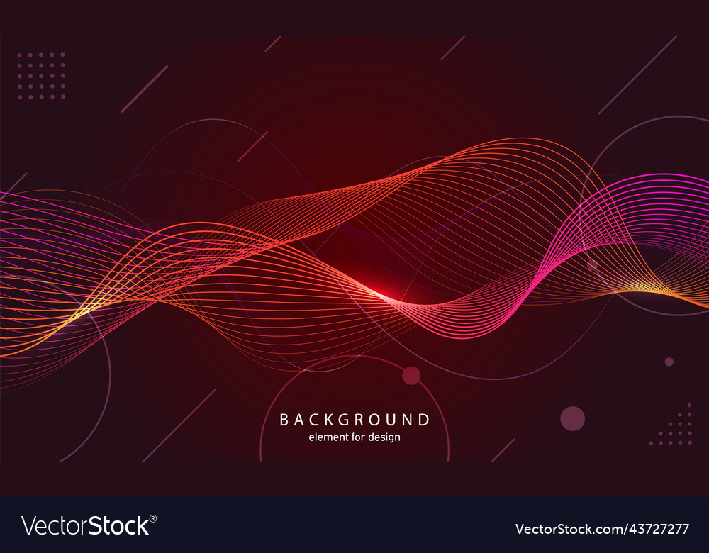 Abstract wave background element for design Vector Image Abstract wave background element for design