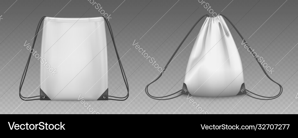 Backpack bag with drawstrings Royalty Free Vector Image
