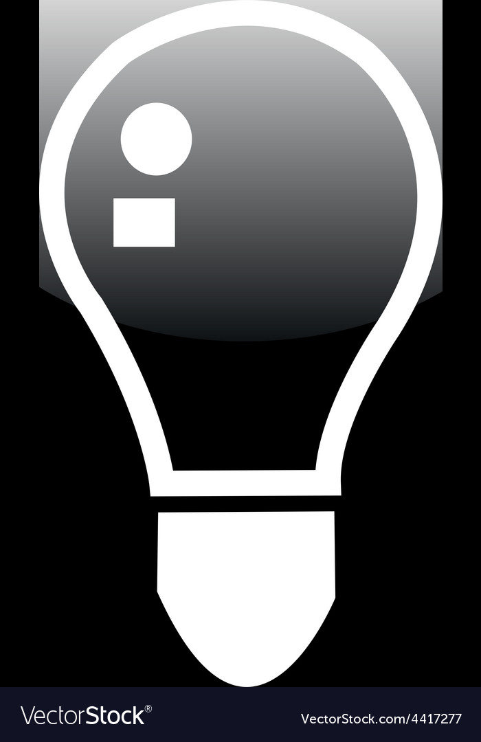 Black button icons - lightbulb icon on a web