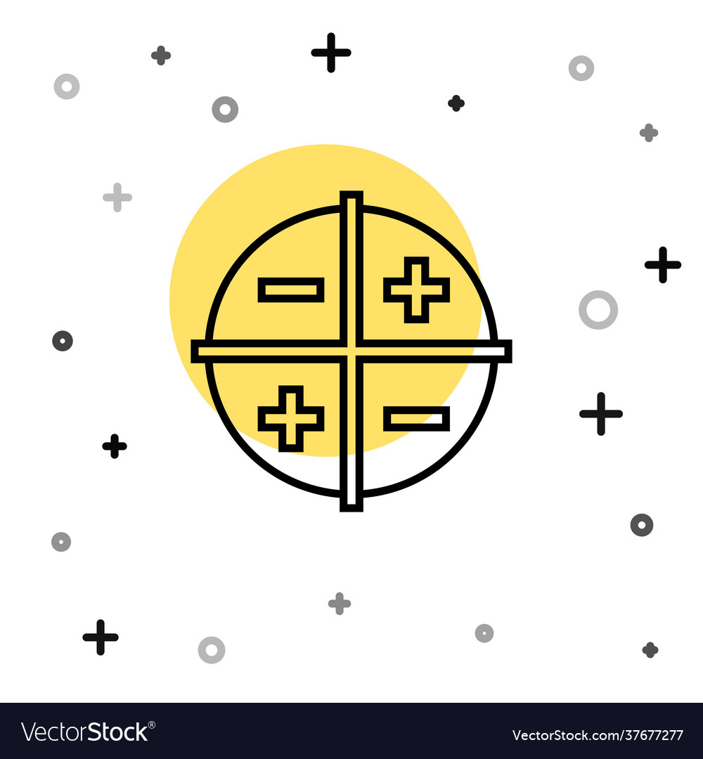 Black line xyz coordinate system icon isolated vector image Black line xyz coordinate system icon isolated