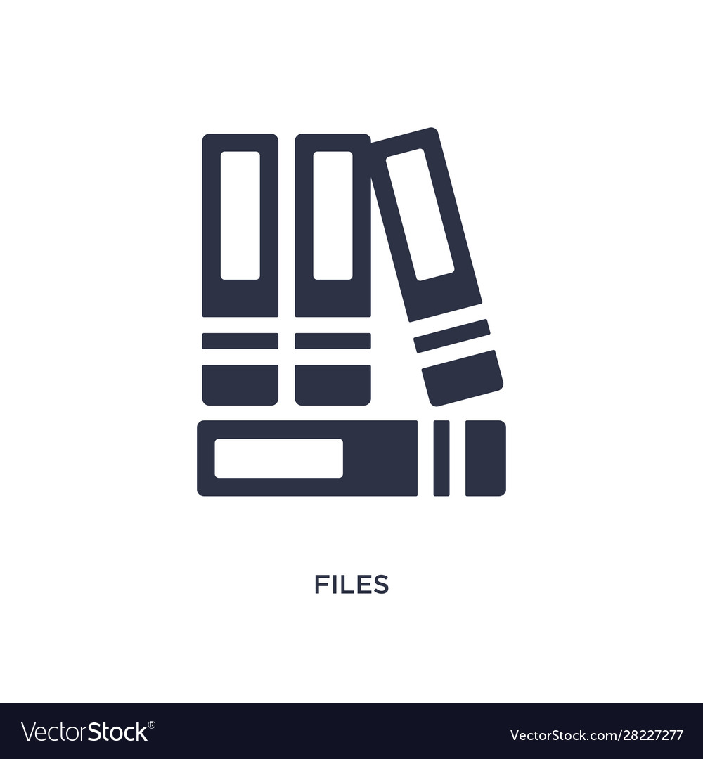 Files icon on white background simple element vector image Files icon on white background simple element