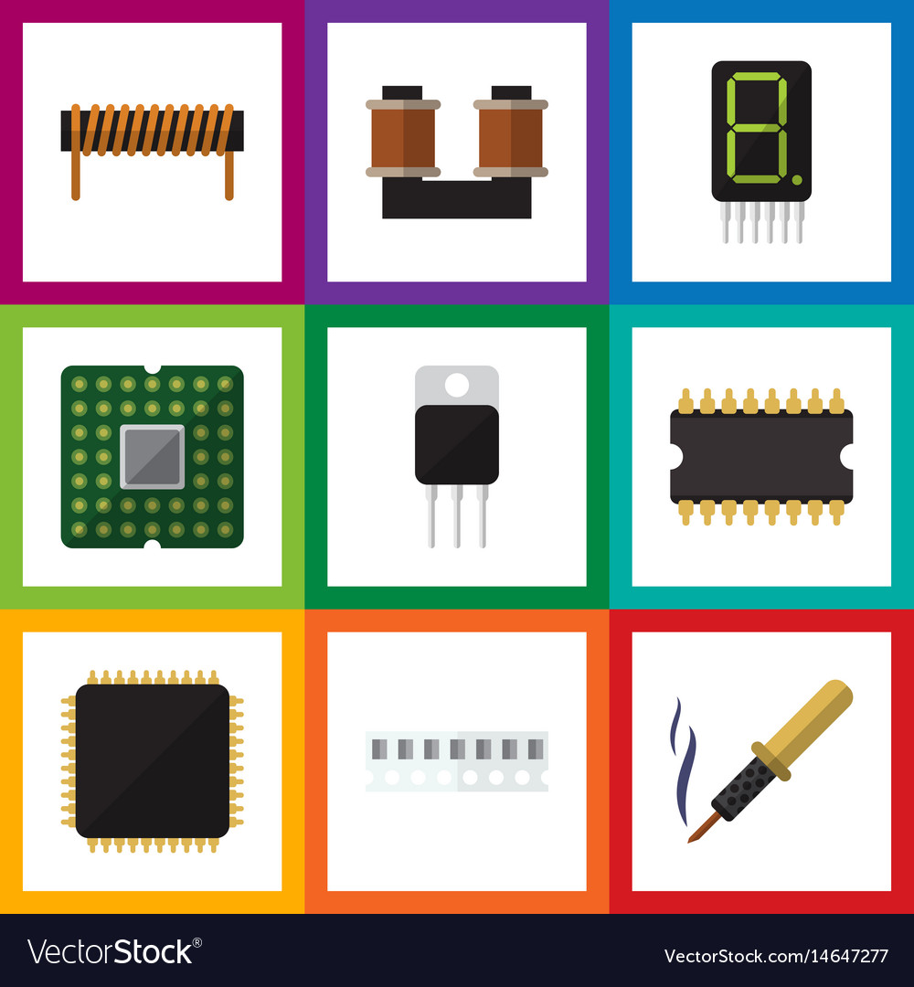 Flat electronics set of receiver microprocessor