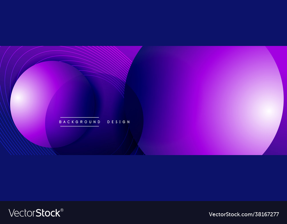 Gradient circles with shadows techno vector image Gradient circles with shadows techno