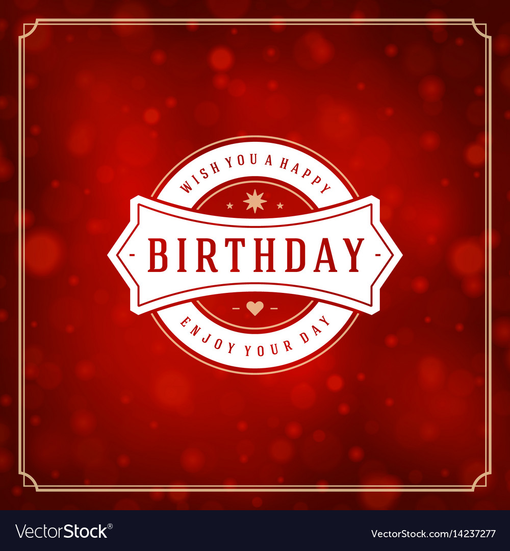 Happy birthday greeting card design Royalty Free Vector