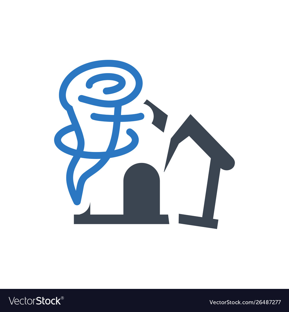 Haus Tornado Schaden Symbol