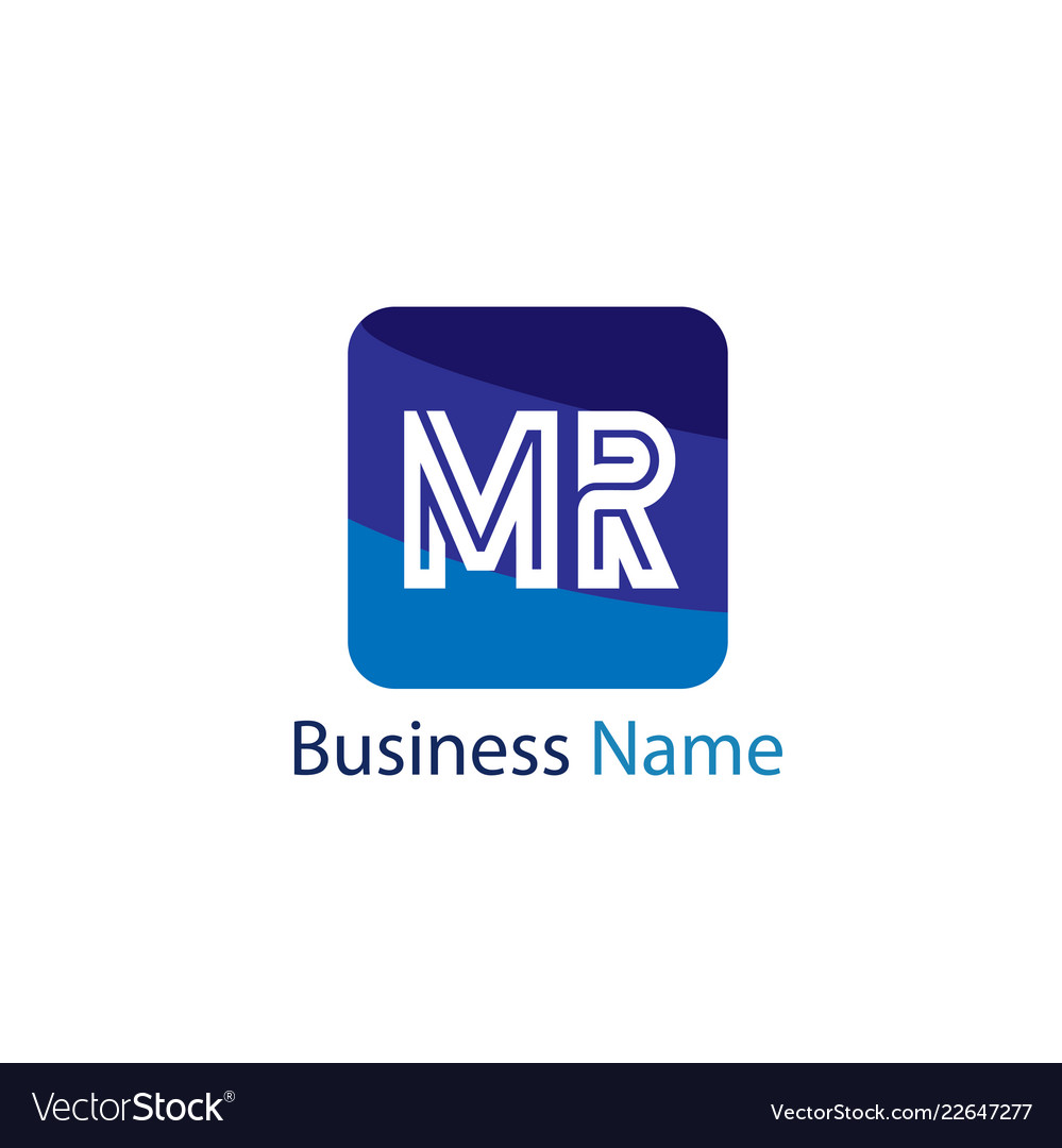 Initial letter mr logo template design