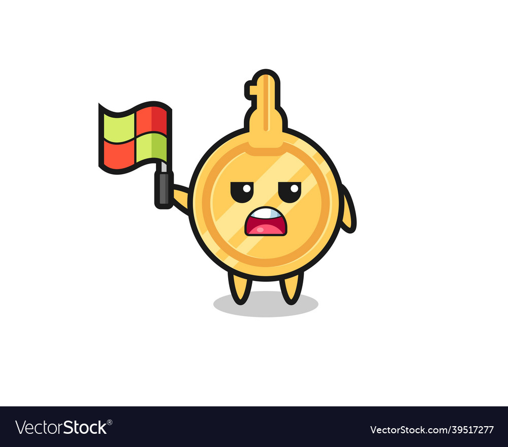 Key character as line judge putting the flag up