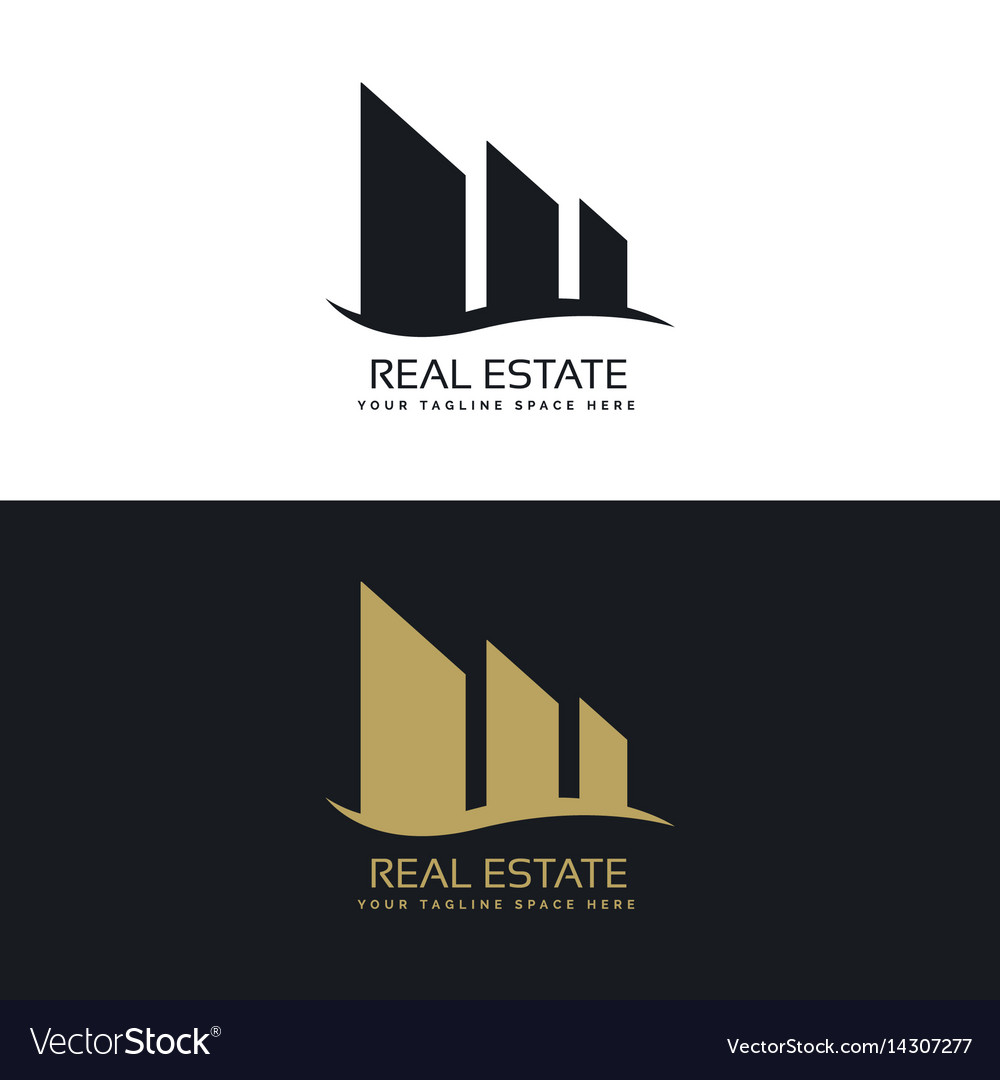 Logo design concept for real estate business Vector Image