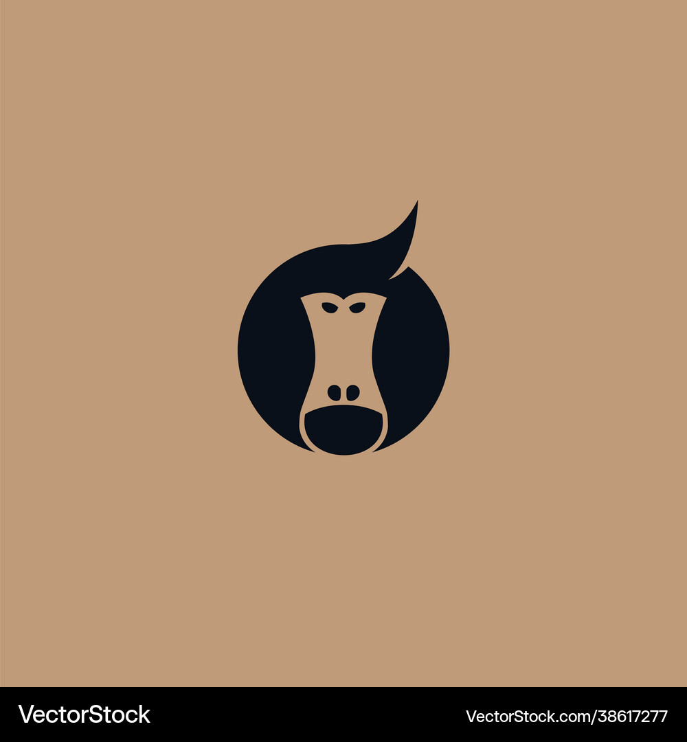 Monkey head logo Royalty Free Vector Image - VectorStock