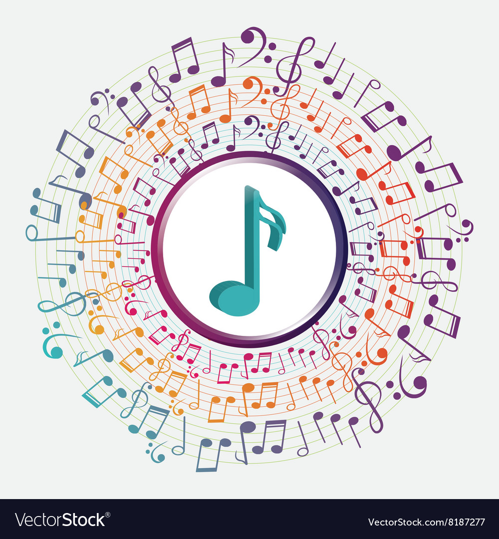 Music note design Royalty Free Vector Image - VectorStock