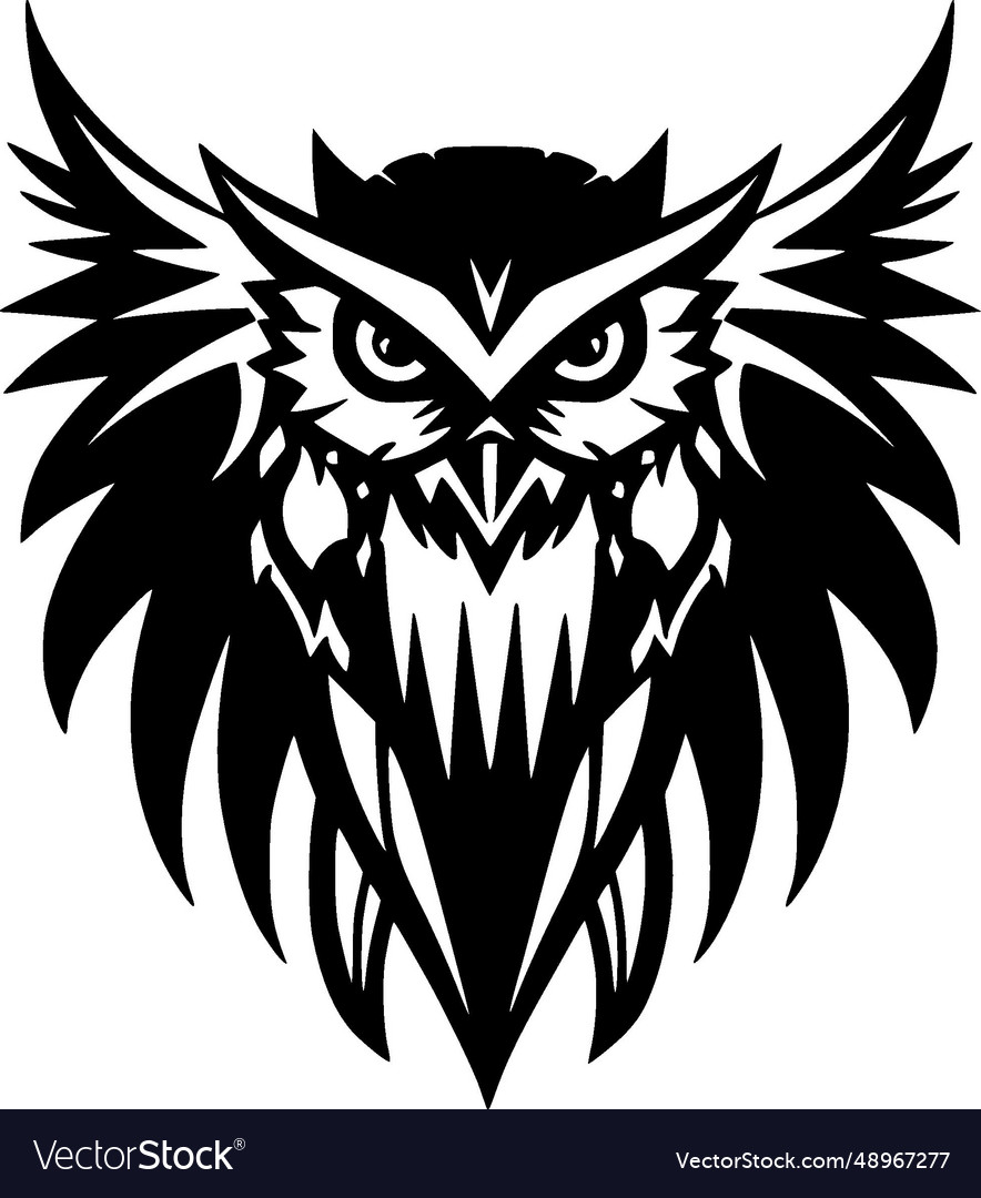 Owl - minimalist and simple silhouette Royalty Free Vector