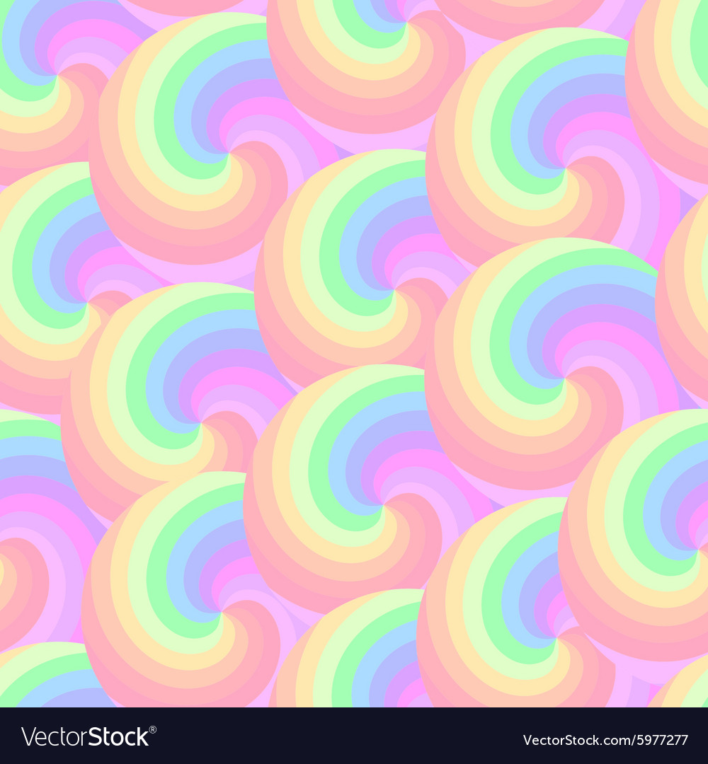 Seamless pattern with colorful spirals