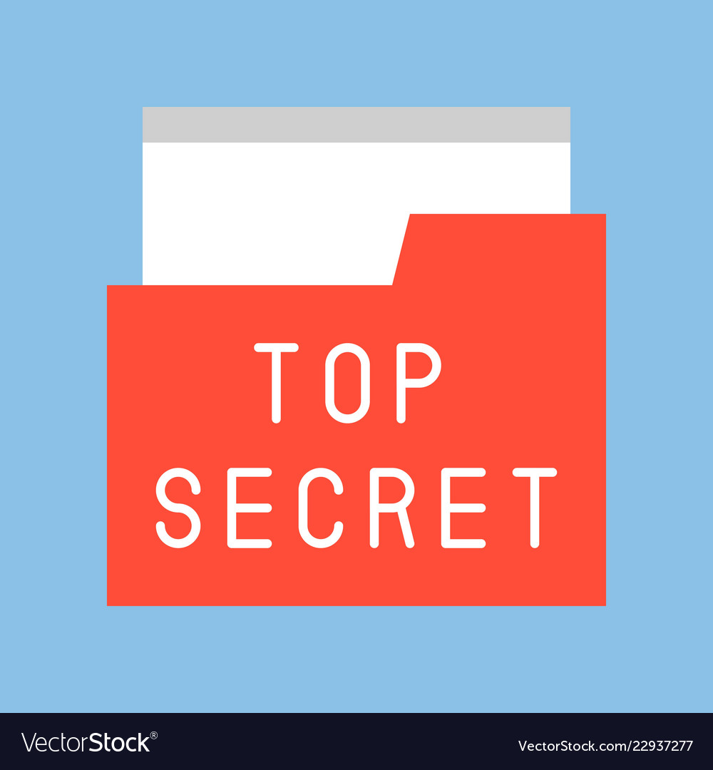 Top secret file and folder police related icon Vector Image