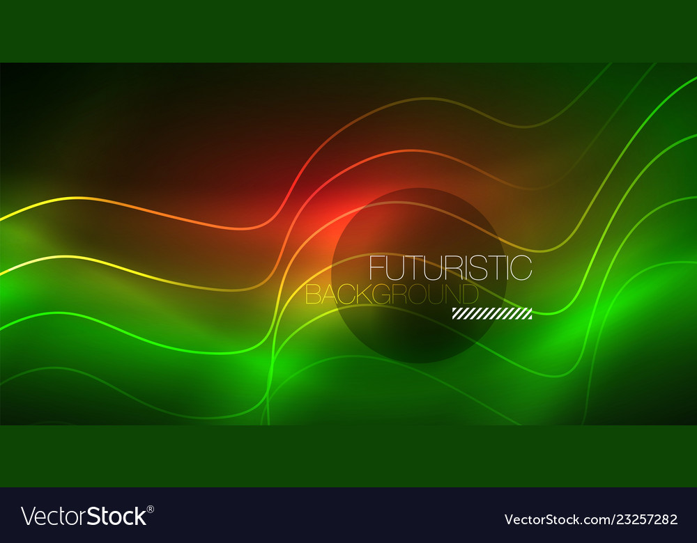 Abstract shiny glowinng color wave design element